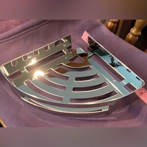 9” sides chrome corner bath shelf nwt